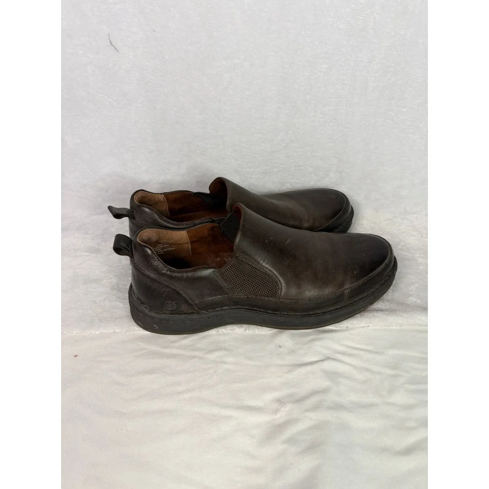 Born Men's Brown Leather Chelsea Ankle Boots Slip On Size 11M Comfort H55023